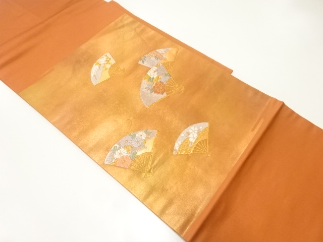 花扇模様織出し名古屋帯